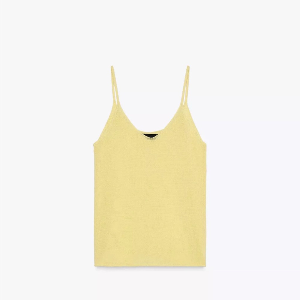 Zara Light Yellow Tank Top